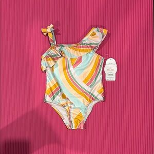 Kids Swimwear One-Shoulder Swimsuit